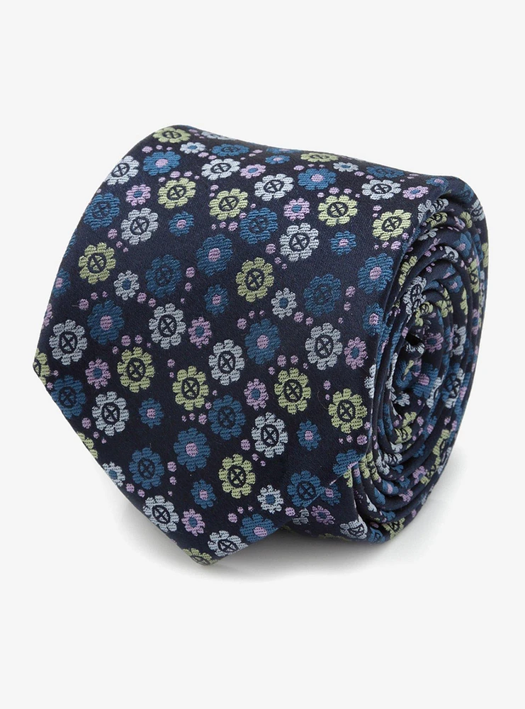 Marvel X-Men Floral Navy Tie