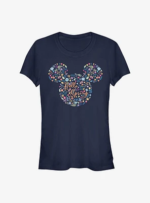 Disney Mickey Mouse Floral Ears Girls T-Shirt