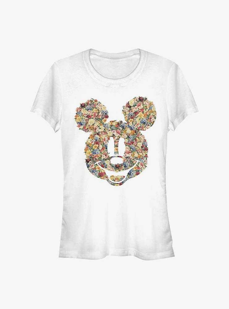 Disney Mickey Mouse Floral Girls T-Shirt