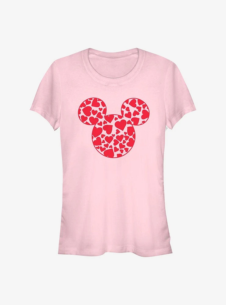 Disney Mickey Mouse Hearts Fill Girls T-Shirt