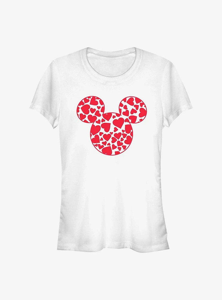 Disney Mickey Mouse Hearts Fill Girls T-Shirt