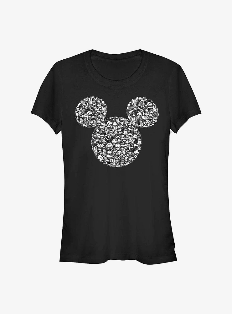 Disney Mickey Mouse Icons Fill Girls T-Shirt