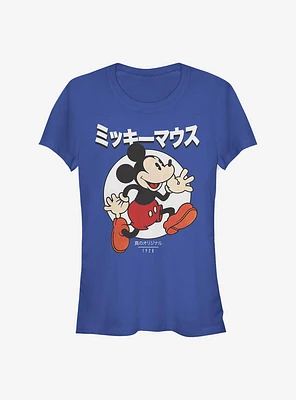 Disney Mickey Mouse Comic Japanese Text Girls T-Shirt