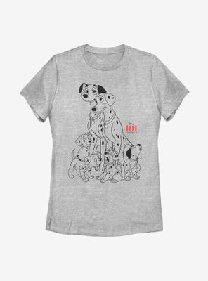 Disney 101 Dalmatians Dog Pile Womens T-Shirt