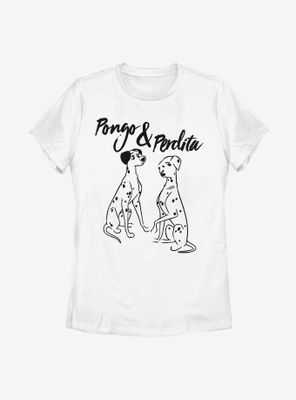 Disney 101 Dalmatians Pongo Perdita Womens T-Shirt