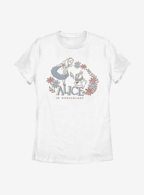 Disney Alice Wonderland And Rabbit Womens T-Shirt