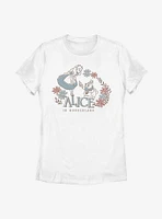 Disney Alice Wonderland And Rabbit Womens T-Shirt