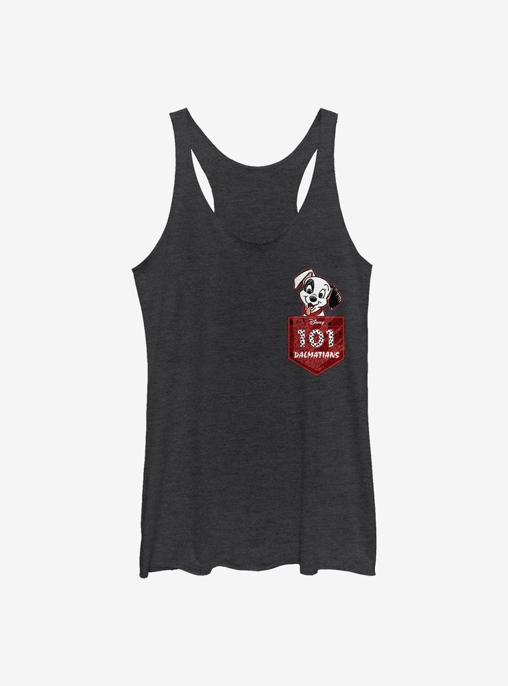 Disney 101 Dalmatians Faux Pocket Puppy Womens Tank Top