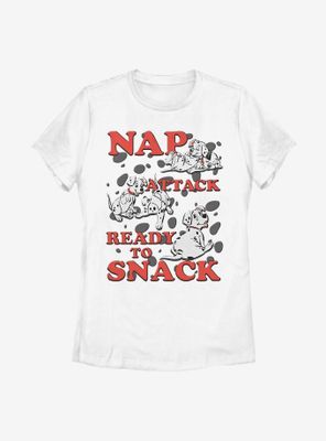 Disney 101 Dalmatians Nap Attack Snack Pups Womens T-Shirt