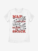 Disney 101 Dalmatians Nap Attack Snack Pups Womens T-Shirt