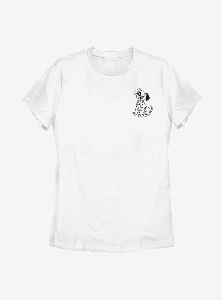 Disney 101 Dalmatians Patch Line Womens T-Shirt