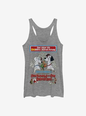 Disney 101 Dalmatians Vintage Poster Womens Tank Top