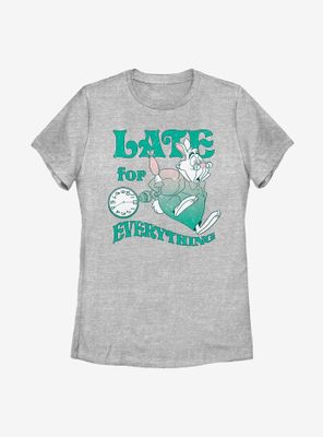Disney Alice Wonderland Late White Rabbit Womens T-Shirt