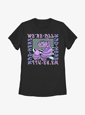 Disney Alice Wonderland Mad Here Trip Womens T-Shirt