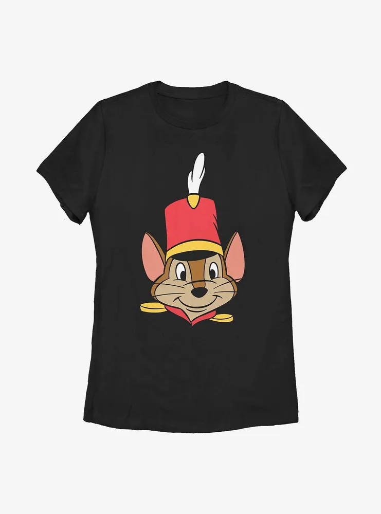 Disney Dumbo Timothy Big Face Womens T-Shirt