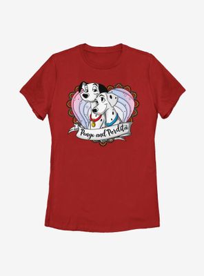 Disney 101 Dalmatians Pong And Perdita Womens T-Shirt