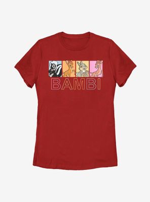 Disney Bambi Characters Box Up Womens T-Shirt