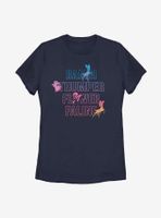 Disney Bambi Characters Names Stacked Womens T-Shirt