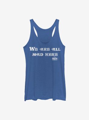 Disney Alice Wonderland All Mad Here Womens Tank Top