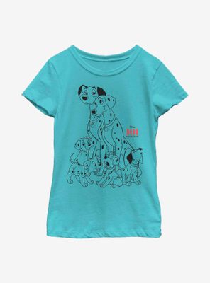 Disney 101 Dalmatians Dog Pile Youth Girls T-Shirt