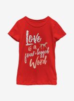 Disney 101 Dalmatians Four Legged Love Youth Girls T-Shirt