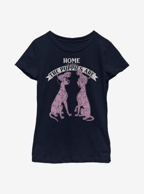 Disney 101 Dalmatians Home Sweet Dogs Youth Girls T-Shirt