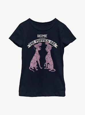 Disney 101 Dalmatians Home Sweet Dogs Youth Girls T-Shirt