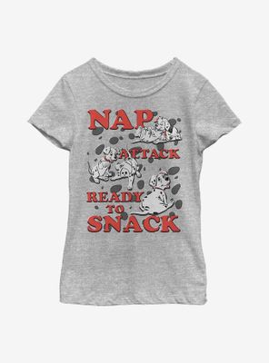 Disney 101 Dalmatians Nap Attack Snack Pups Youth Girls T-Shirt