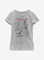 Disney 101 Dalmatians Puppy Names Youth Girls T-Shirt