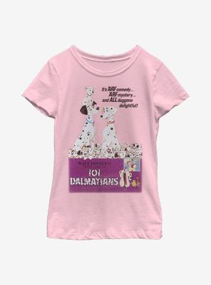 Disney 101 Dalmatians Vintage Poster Variant Youth Girls T-Shirt