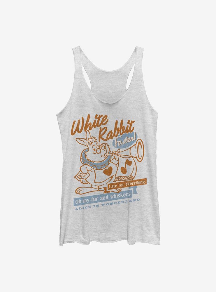 Disney Alice Wonderland White Rabbit Womens Tank Top