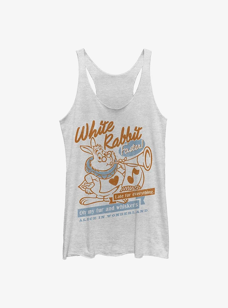 Disney Alice Wonderland White Rabbit Womens Tank Top