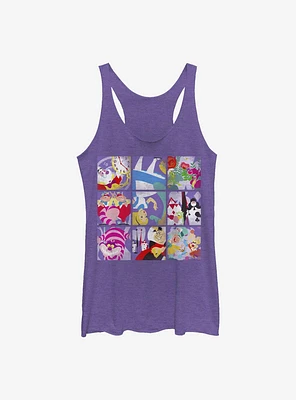 Disney Alice Wonderland Wonder Art Blocks Womens Tank Top