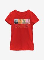 Disney Bambi Characters Box Up Youth Girls T-Shirt