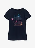 Disney Bambi Characters Names Stacked Youth Girls T-Shirt