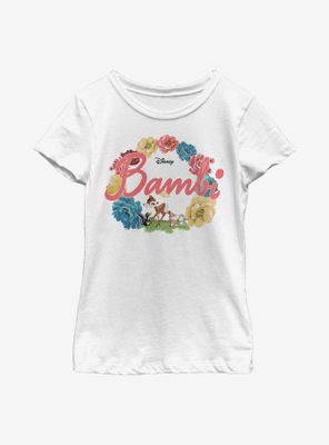 Disney Bambi Flowers Youth Girls T-Shirt