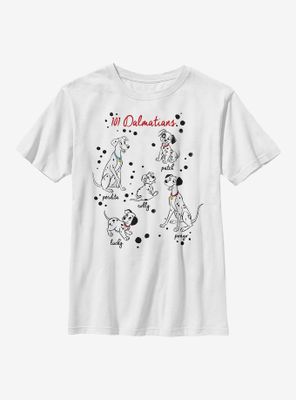 Disney 101 Dalmatians Puppy Names Youth T-Shirt