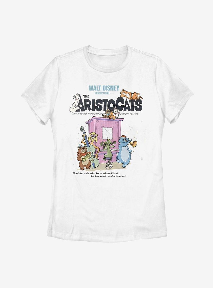 Disney The Aristocats Classic Poster Womens T-Shirt