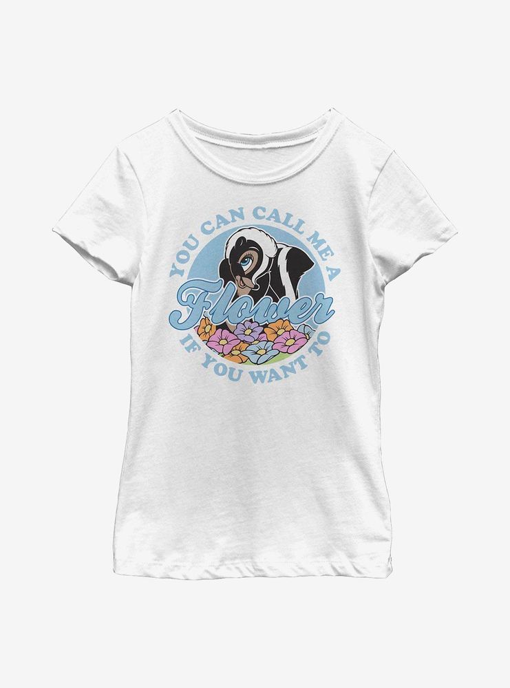 Disney Bambi Call Me A Flower Youth Girls T-Shirt