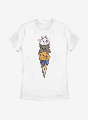 Disney The Aristocats Kitten Ice Cream Stack Womens T-Shirt