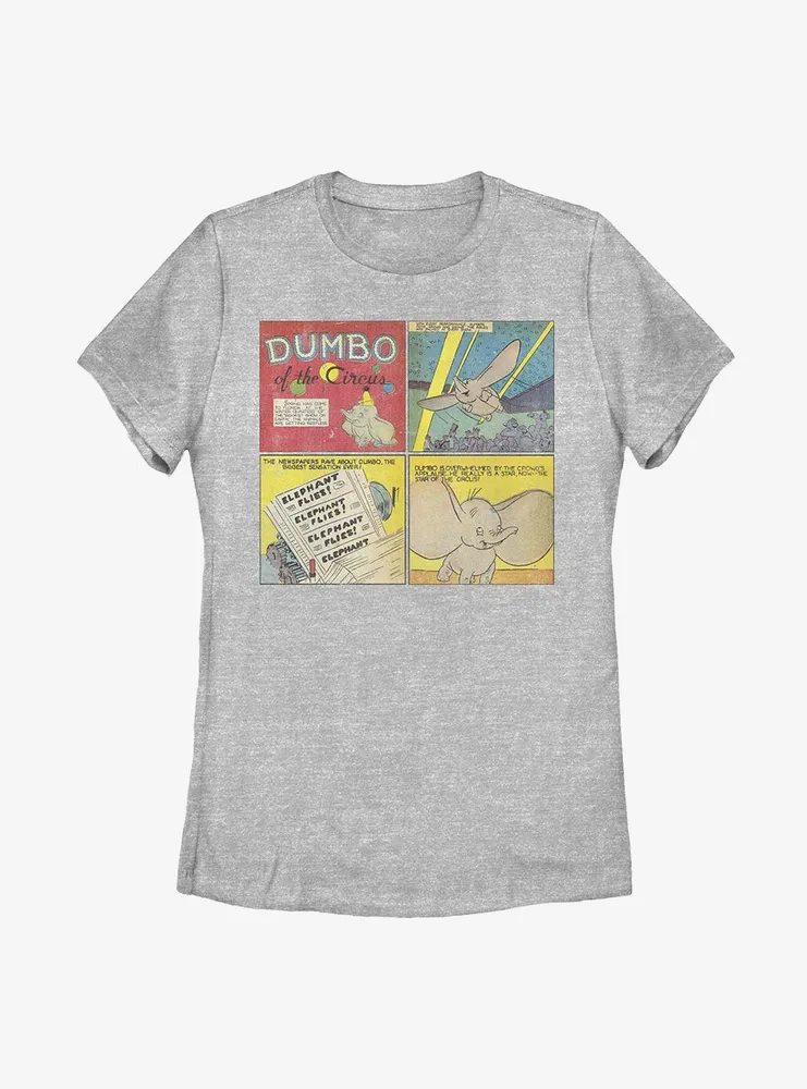 Disney Dumbo Comic Panel Womens T-Shirt