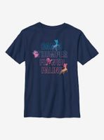 Disney Bambi Characters Names Stacked Youth T-Shirt
