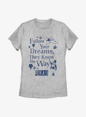 Disney Dumbo Follow Dreams Womens T-Shirt