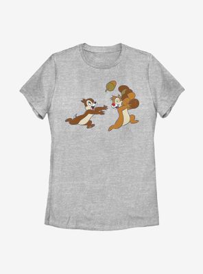Disney Chip And Dale Rescue Rangers Acorn Big Characters Womens T-Shirt