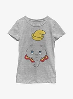 Disney Dumbo Big Face Youth Girls T-Shirt