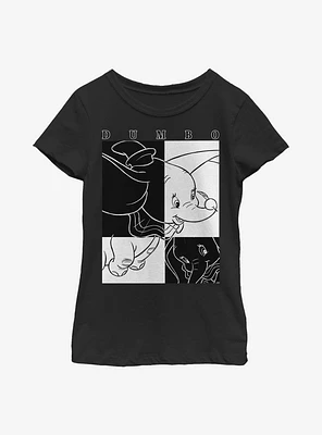 Disney Dumbo Contrast Youth Girls T-Shirt