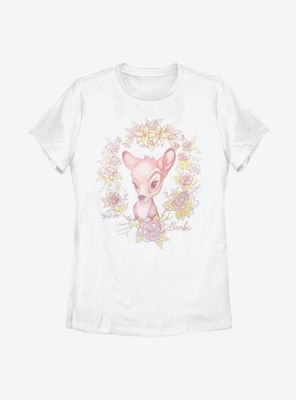 Disney Bambi Watercolor Floral Womens T-Shirt