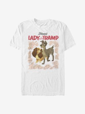 Disney Lady And The Tramp Vintage Cover T-Shirt