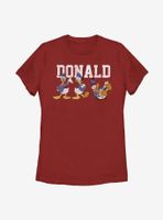 Disney Donald Duck Poses Womens T-Shirt