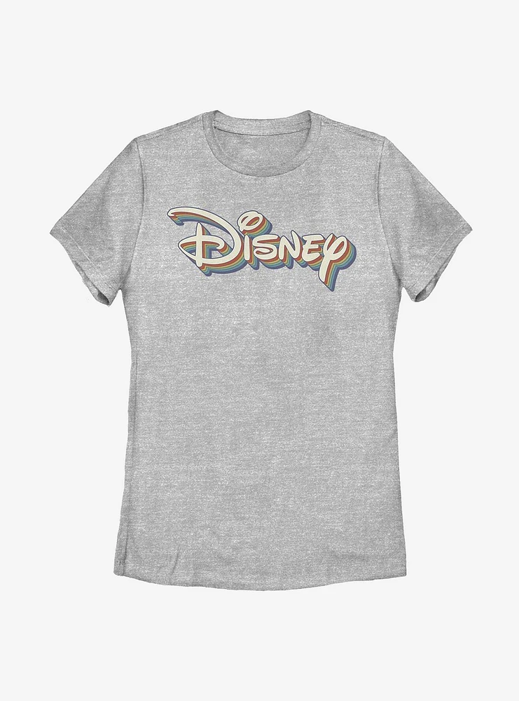 Disney Classic Retro Rainbow Womens T-Shirt